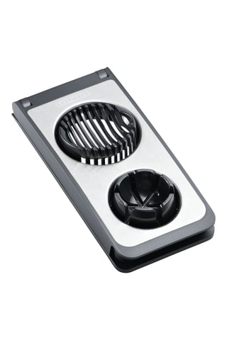 Coupe-œufs 3-en-1 en acier inoxydable et plastique sans BPA - 19 x 9 x 3,5 cm