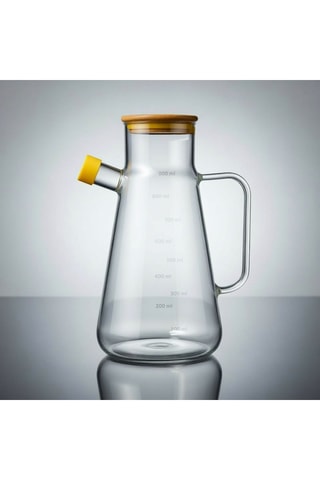 Distributeur d’huile avec couvercle en bambou - 90 cl
