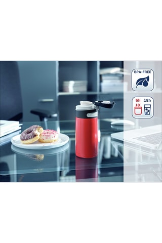 Gourde isotherme en acier inoxydable, plastique sans BPA et silicone - 35 cl