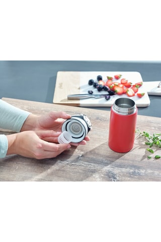 Gourde isotherme en acier inoxydable, plastique sans BPA et silicone - 35 cl