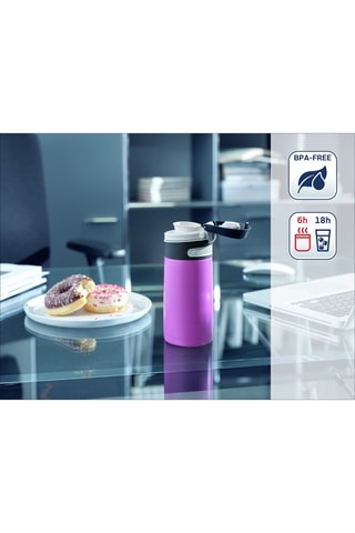 Gourde isotherme en acier inoxydable, plastique sans BPA et silicone - 35 cl