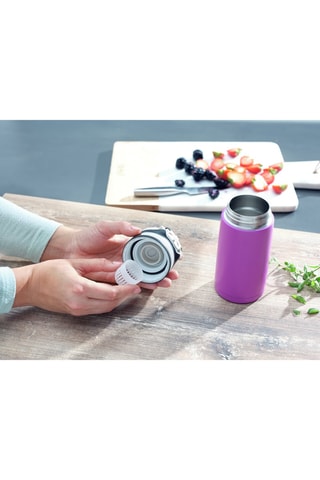 Gourde isotherme en acier inoxydable, plastique sans BPA et silicone - 35 cl