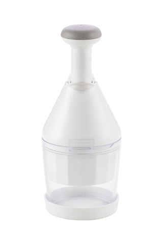 Hachoir en acier inoxydable et silicone - 10 x 10 x 23,5 cm