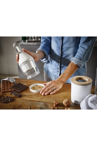 Hachoir en acier inoxydable et silicone - 10 x 10 x 23,5 cm