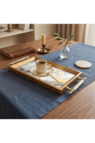 Plateau de service en verre - 34 x 18 x 2 cm