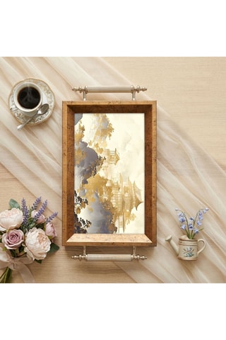 Plateau de service en verre - 34 x 18 x 2 cm