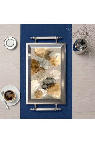 Plateau de service en verre - 34 x 18 x 2 cm