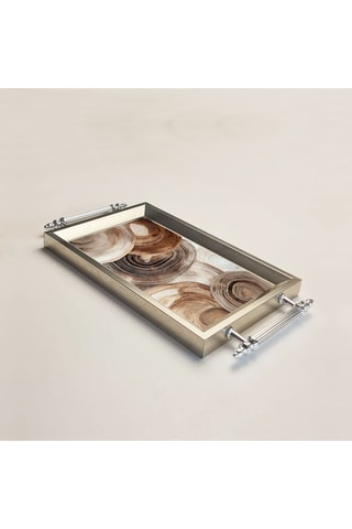 Plateau de service en verre - 34 x 18 x 2 cm