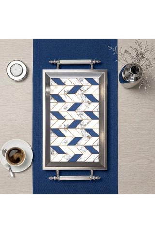 Plateau de service en verre - 34 x 18 x 2 cm