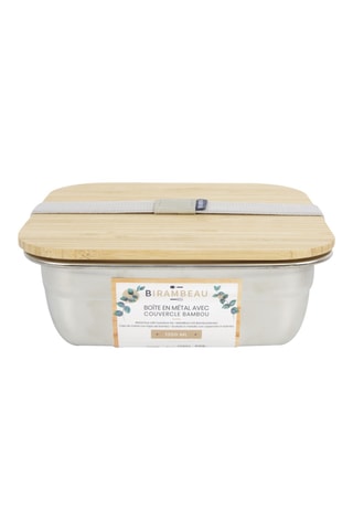 Boîte de conservation avec couvercle en bambou - 1,2 l