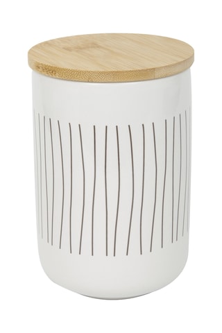 Boîte de conservation en céramique avec couvercle en bambou - 50 cl