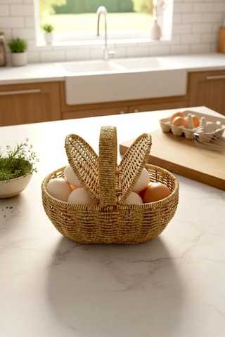 Panier en osier - 23 x 15 x 11 cm - Naturel