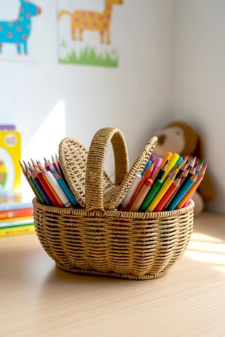 Panier en osier - 23 x 15 x 11 cm - Naturel