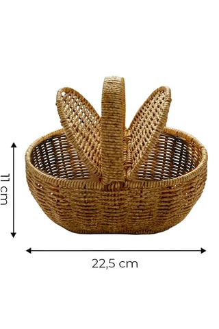Panier en osier - 23 x 15 x 11 cm - Naturel