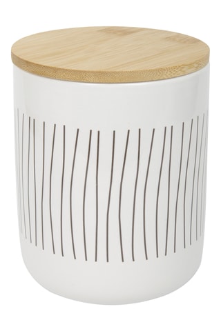 Boîte de conservation en céramique avec couvercle en bambou - 80 cl