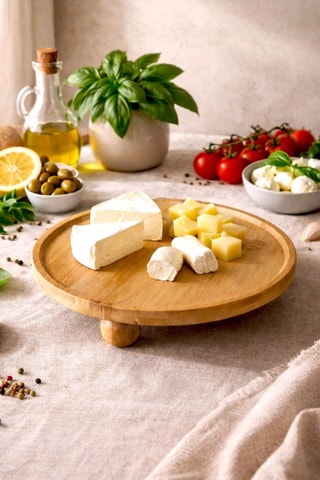 Plateau de service en bambou - 25 cm