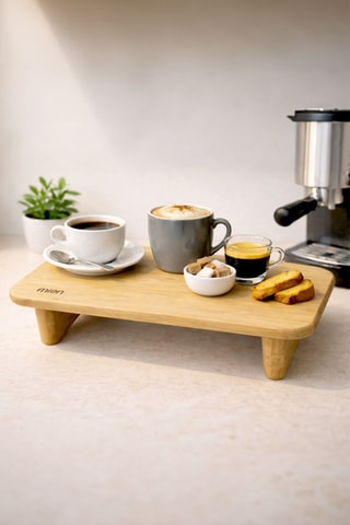 Plateau de service en bambou - 35 x 22 x 8 cm
