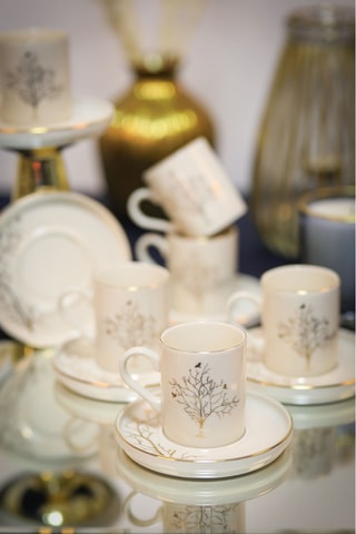 Service à café en porcelaine - 6 personnes