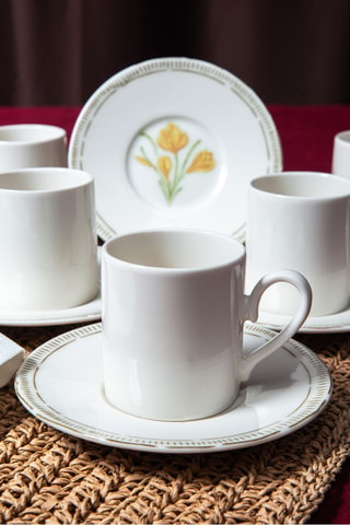 Service à café en porcelaine - 6 personnes