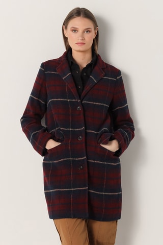 Cappotto in lana - Navy e bordeaux