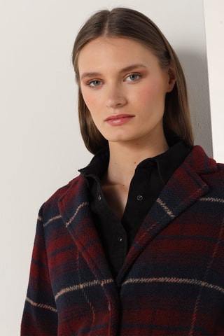 Cappotto in lana - Navy e bordeaux