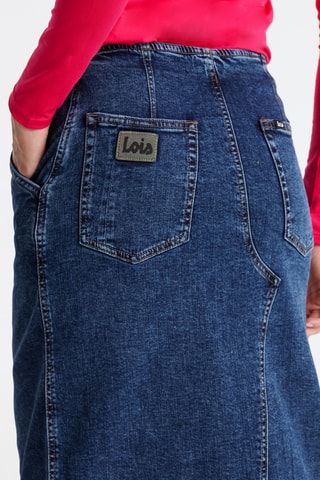 Gonna taglio dritto in jeans - Blu