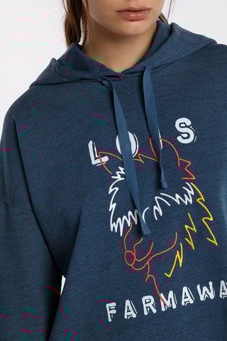 Sweat com capuz - Azul