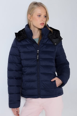 Piumino con cappuccio - Blu