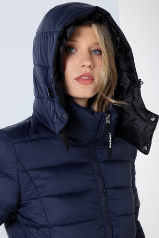 Piumino con cappuccio - Blu