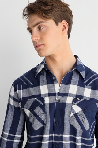 Camisa - Azul e branco