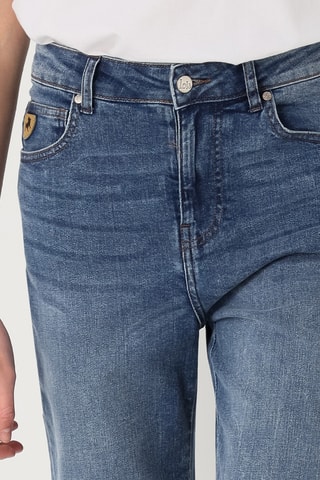 Jeans 7/8 a vita alta - Blu