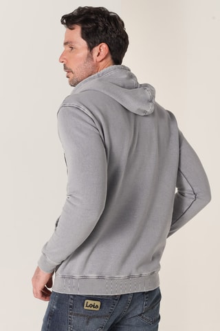 Sweat com capuz - Cinzento