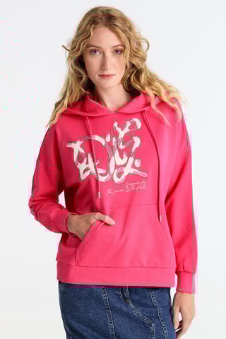 Sweat com capuz - Rosa