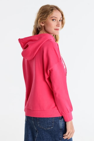 Sweat com capuz - Rosa