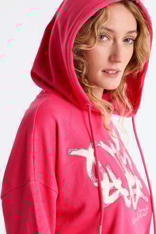 Sweat com capuz - Rosa