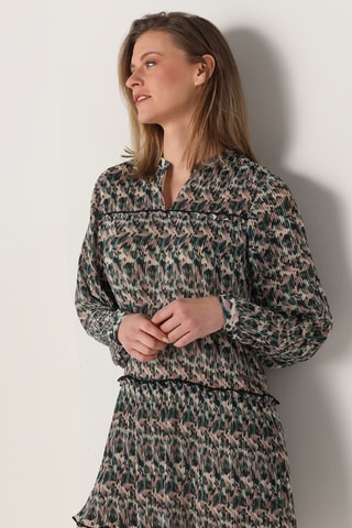 Abito plissé - Rosa e nero