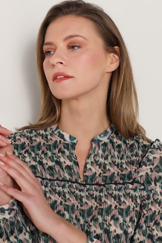 Abito plissé - Rosa e nero