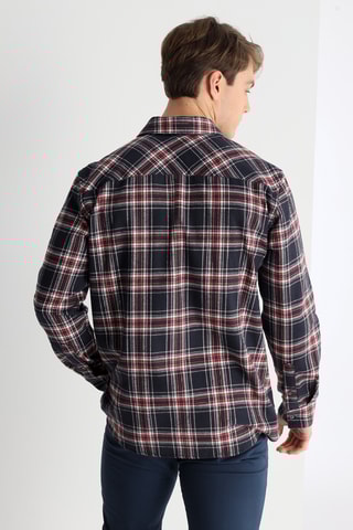 Camisa - Azul-escuro e vermelho