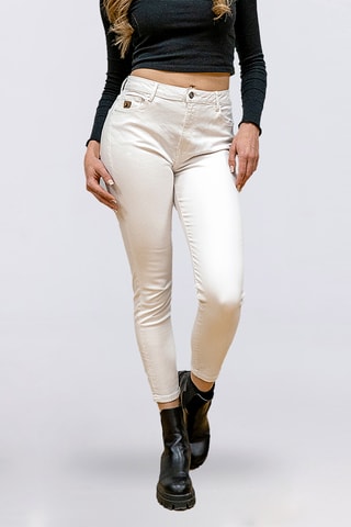 Jeans a vita alta - Bianco