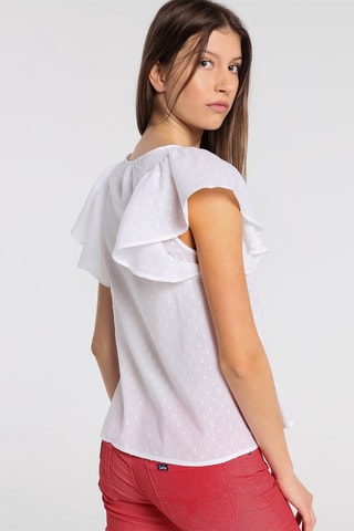 Blusa in plumetis - Bianco