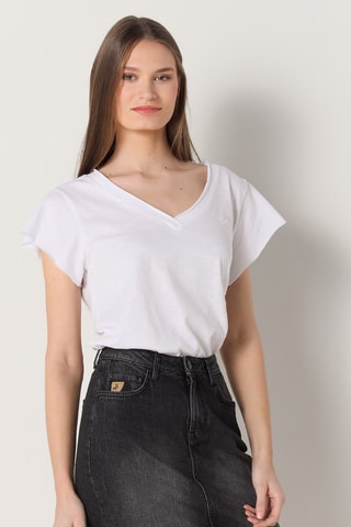 Gonna taglio dritto in jeans - Nero