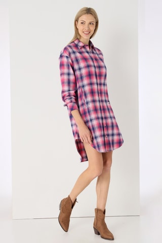 Abito a camicia - Rosa e blu