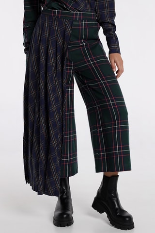 Pantaloni 7/8 a vita alta - Navy