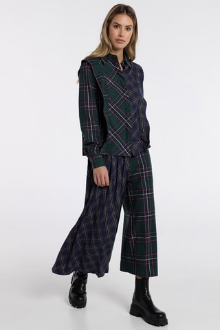 Pantaloni 7/8 a vita alta - Navy