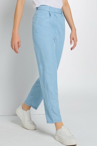 Pantaloni a vita alta - Blu