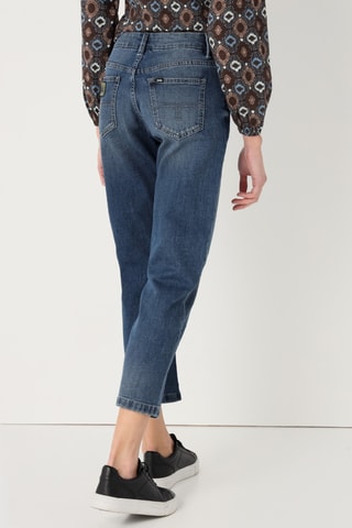 Jeans 7/8 a vita alta - Blu