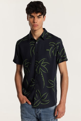 Camisa - Azul-escuro e verde