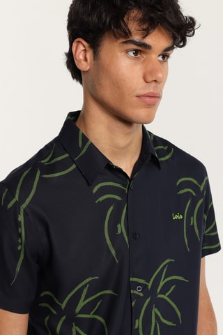 Camisa - Azul-escuro e verde