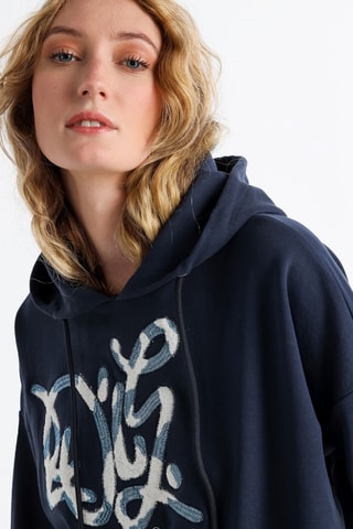 Sweat com capuz - Azul