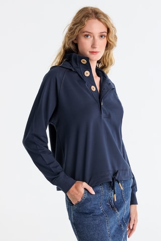 Felpa con cappuccio - Blu